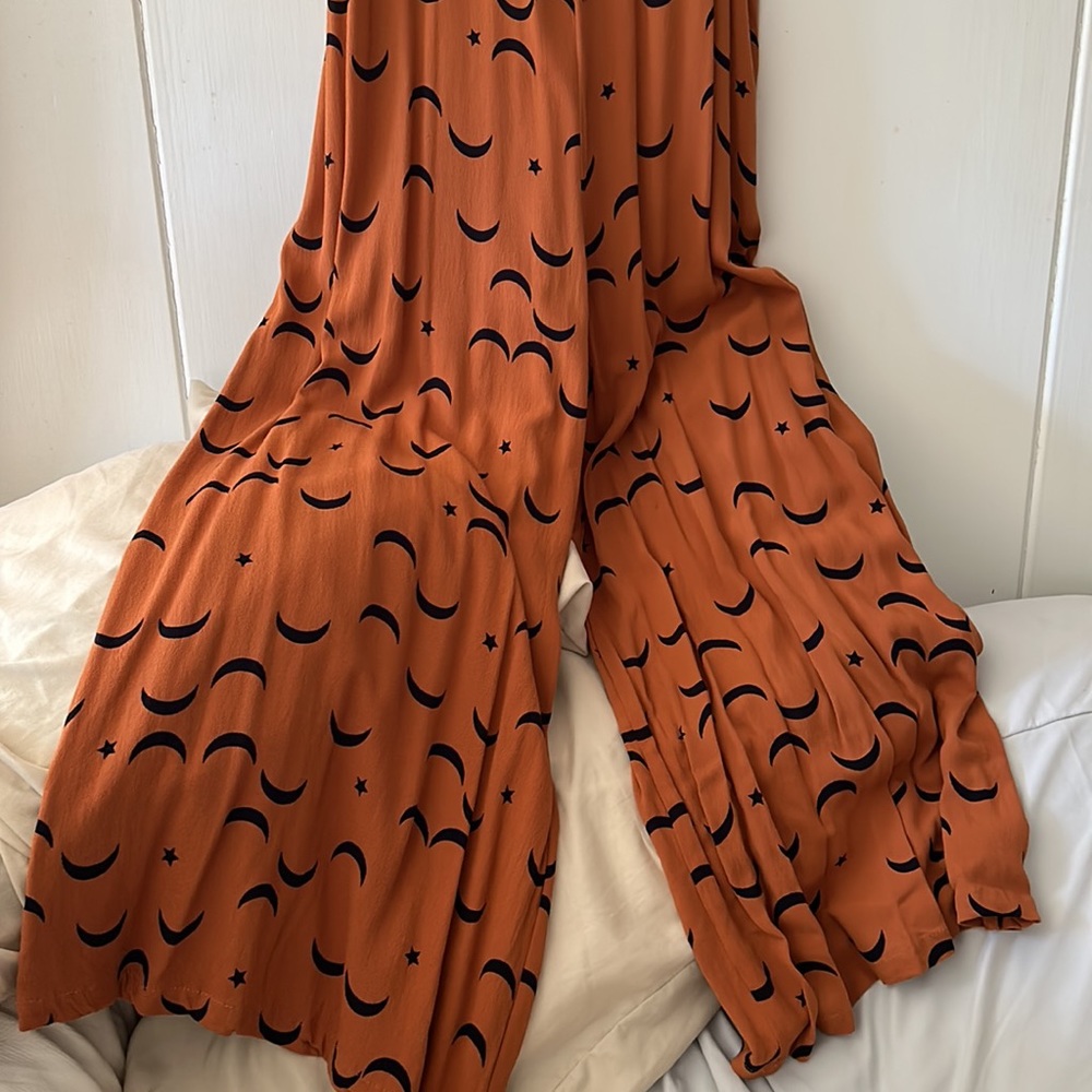 Ava Sky Orange and Black Jumpsuit - Picture 5 of 6